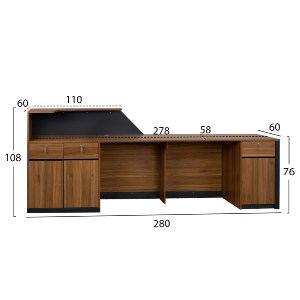 63043 ΕΠΑΓΓΕΛΜΑΤΙΚΟ ΓΡΑΦΕΙΟ ΥΠΟΔΟΧΗΣ SUPREME HM2352 280x60x108Υ εκ.