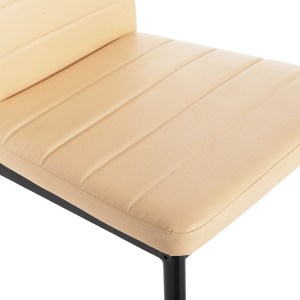 63098 ΚΑΡΕΚΛΑ ΤΡΑΠΕΖΑΡΙΑΣ LADY HM0037.25 ΑΝΟΙΧΤΟ ΚΡΕΜ PU ΣΚΕΛΕΤΟΣ ΜΑΥΡΟΣ ΜΕΤΑΛ. (K/D) 42x44x95Υεκ