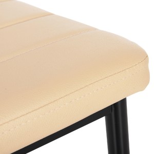 63098 ΚΑΡΕΚΛΑ ΤΡΑΠΕΖΑΡΙΑΣ LADY HM0037.25 ΑΝΟΙΧΤΟ ΚΡΕΜ PU ΣΚΕΛΕΤΟΣ ΜΑΥΡΟΣ ΜΕΤΑΛ. (K/D) 42x44x95Υεκ