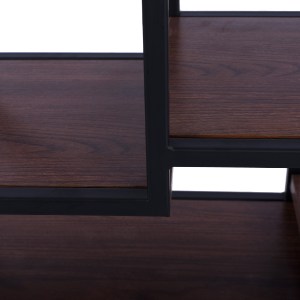 63127 ΡΑΦΙΕΡΑ ΤΟΙΧΟΥ QUINN ΜΕ ΒΑΣΕΙΣ ΜΕΛΑΜΙΝΗΣ ΚΑΙ ΜΕΤΑΛΛΙΚΟ ΣΚΕΛΕΤΟ HM8612 Φ60x24 εκ.