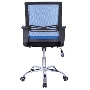 63230 ΚΑΡΕΚΛΑ ΓΡΑΦΕΙΟΥ FALLON HM1148.08 ΣΕ ΜΑΥΡΟ ΧΡΩΜΑ ΜΕ ΜΠΛΕ ΠΛΑΤΗ 60x57x104Υ εκ.