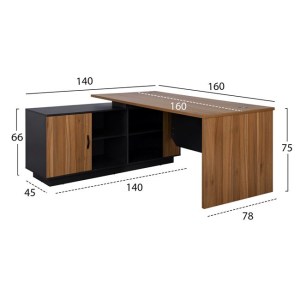 63261 ΕΠΑΓΓΕΛΜΑΤΙΚΟ ΓΡΑΦΕΙΟ SUPREME HM2363 ΓΩΝΙΑ ΑΝΑΣΤΡΕΨΙΜΗ 160x140x75Υ εκ.