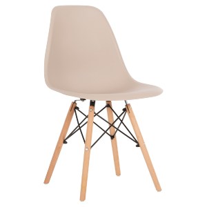 63268 ΚΑΡΕΚΛΑ TWIST HM8460.25 ΜΕ ΞΥΛΙΝΑ ΠΟΔΙΑ ΚΑΙ ΚΑΘΙΣΜΑ PP-ΚΑΠΟΥΤΣΙΝΟ 46x50x82Υεκ.