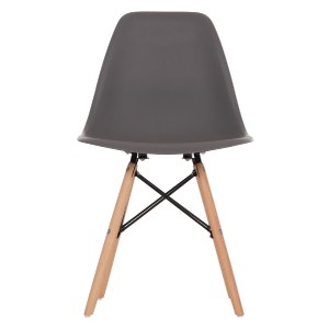 63273 ΚΑΡΕΚΛΑ ΜΕ ΞΥΛΙΝΑ ΠΟΔΙΑ ΚΑΙ ΚΑΘΙΣΜΑ TWIST PP ΓΚΡΙ HM8460.10 46x50x82 εκ.