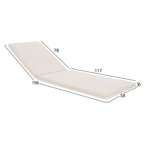 64083 ΜΑΞΙΛΑΡΙ ΞΑΠΛΩΣΤΡΑΣ TEXTILENE 600gr/m2 2X1 SIFNOS ΜΠΕΖ HM11234.60T 196(117+1+78)x58x6εκ.
