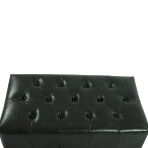 64191 ΤΑΜΠΟΥΡΕ ΥΠΟΠΟΔΙΟ T.CHESTERFIELD EMMA HM226.08 PU ΚΥΠΑΡΙΣΣΙ-ΜΑΥΡΑ ΠΟΔΙΑ 80x45x39Yεκ.