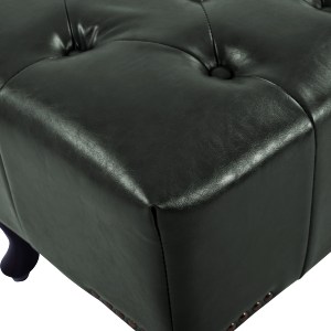 64191 ΤΑΜΠΟΥΡΕ ΥΠΟΠΟΔΙΟ T.CHESTERFIELD EMMA HM226.08 PU ΚΥΠΑΡΙΣΣΙ-ΜΑΥΡΑ ΠΟΔΙΑ 80x45x39Yεκ.