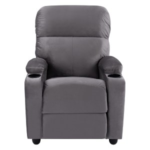 64194 ΠΟΛΥΘΡΟΝΑ ΓΚΡΙ ΒΕΛΟΥΔΟ RELAX ΜΕ ΜΗΧΑΝΙΣΜΟ HM0122.10 80x92x102Υ εκ.