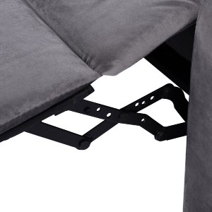 64194 ΠΟΛΥΘΡΟΝΑ ΓΚΡΙ ΒΕΛΟΥΔΟ RELAX ΜΕ ΜΗΧΑΝΙΣΜΟ HM0122.10 80x92x102Υ εκ.