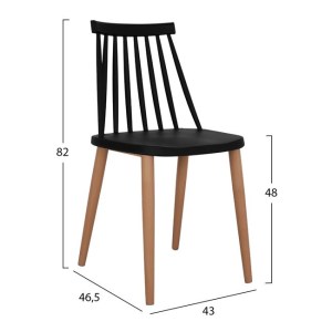64476 ΣΕΤ 5ΤΜΧ ΤΡΑΠΕΖΙ 140x80x76 cm SONAMA & ΚΑΡΕΚΛΕΣ VANESSA ΜΑΥΡΕΣ ΜΕΤΑΛΛΙΚΑ ΠΟΔΙΑ HM11037