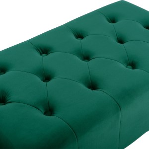 65168 ΤΑΜΠΟΥΡΕ T.CHESTERFIELD EMMA HM226.03 ΚΥΠΑΡΙΣΣΙ ΒΕΛΟΥΔΟ-ΜΑΥΡΑ ΠΟΔΙΑ 80x45x40Υεκ