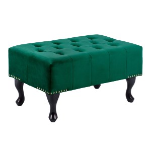 65168 ΤΑΜΠΟΥΡΕ T.CHESTERFIELD EMMA HM226.03 ΚΥΠΑΡΙΣΣΙ ΒΕΛΟΥΔΟ-ΜΑΥΡΑ ΠΟΔΙΑ 80x45x40Υεκ