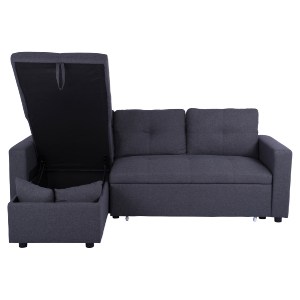 65226 ΚΑΝΑΠΕΣ ΓΩΝΙΑ ΚΡΕΒΑΤΙ WAYNE 224x147x85Υεκ. HM3028.11 ΓΚΡΙ ΥΦΑΣΜΑ