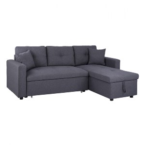 65226 ΚΑΝΑΠΕΣ ΓΩΝΙΑ ΚΡΕΒΑΤΙ WAYNE 224x147x85Υεκ. HM3028.11 ΓΚΡΙ ΥΦΑΣΜΑ