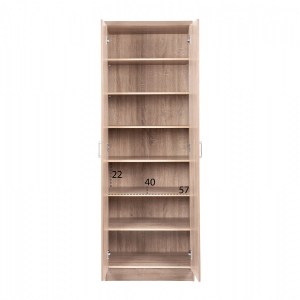 65240 ΠΑΠΟΥΤΣΟΘΗΚΗ ΞΥΛΙΝΗ ΜΕ 6 ΡΑΦΙΑ 60X43X180.5εκ. SONAMA HM2379.02