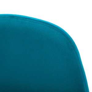 65287 ΚΑΡΕΚΛΑ LEONARDO ΒΕΛΟΥΔΟ ΤΙΡΚΟΥΑΖ ΜΕ ΜΕΤΑΛΛΙΚΑ ΠΟΔΙΑ 45x53x85Υ εκ. HM00100.18