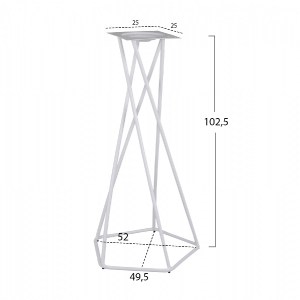 65297 ΒΑΣΗ ΣΤΑΝΤ TS968 ΛΕΥΚΟ 52x49,5x102,5 εκ.