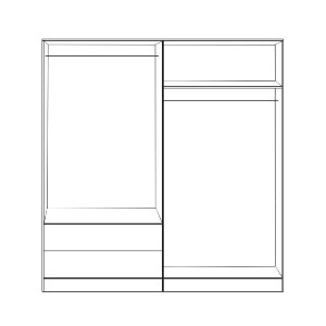 65373 ΣΕΤ 2 ΤΜΧ ΝΤΟΥΛΑΠΑ 4ΦΥΛΛΗ ZEBRANO 160X42X181 HM11351.01