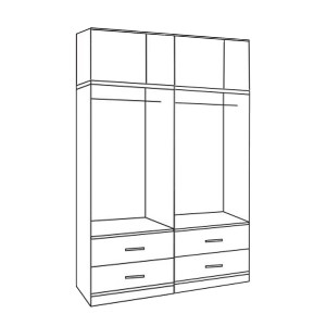 65377 ΣΕΤ 2 ΤΜΧ ΝΤΟΥΛΑΠΑ 4ΦΥΛΛΗ ΜΕ ΠΑΤΑΡΙ ΚΑΙ 4 ΣΥΡΤΑΡΙΑ ZEBRANO 160X42X241 HM11352.01