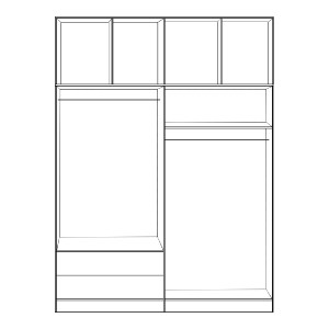 65408 ΣΕΤ 4 ΤΜΧ ΝΤΟΥΠΑΛΑ 4ΦΥΛΛΗ ΜΕ ΠΑΤΑΡΙ SONAMA 160X42X241 HM11355.02