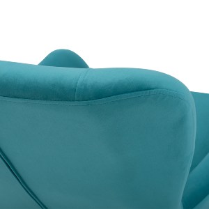 65482 ΠΟΛΥΘΡΟΝΑ ΜΠΕΡΖΕΡΑ ΒΕΛΟΥΔΟ ΤΙΡΚΟΥΑΖ ΜΕ ΜΕΤΑΛΛΙΚΟ ΜΑΥΡΟ ΠΟΔΙ HM8721.08 67x80x102 εκ.