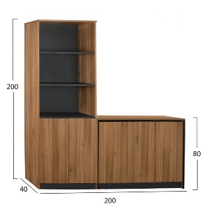 65527 ΣΕΤ 2 ΤΜΧ ΒΙΒΛΙΟΘΗΚΗ ΓΡΑΦΕΙΟΥ ΕΠΑΓΓΕΛΜΑΤΙΚΗ ΜΕ ΝΤΟΥΛΑΠΙ SUPREME HM11369