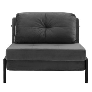 65594 ΠΟΛΥΘΡΟΝΑ ΚΡΕΒΑΤΙ ΑΠΟ ΒΕΛΟΥΔΟ ΓΚΡΙ HM3078.11 95x92x66Υ εκ.
