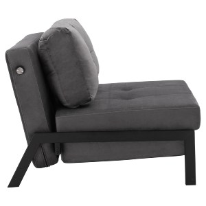 65594 ΠΟΛΥΘΡΟΝΑ ΚΡΕΒΑΤΙ ΑΠΟ ΒΕΛΟΥΔΟ ΓΚΡΙ HM3078.11 95x92x66Υ εκ.
