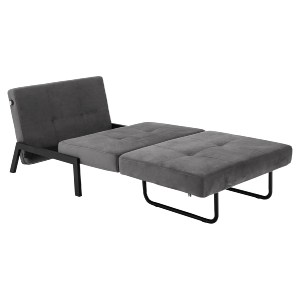 65594 ΠΟΛΥΘΡΟΝΑ ΚΡΕΒΑΤΙ ΑΠΟ ΒΕΛΟΥΔΟ ΓΚΡΙ HM3078.11 95x92x66Υ εκ.