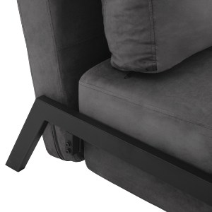 65594 ΠΟΛΥΘΡΟΝΑ ΚΡΕΒΑΤΙ ΑΠΟ ΒΕΛΟΥΔΟ ΓΚΡΙ HM3078.11 95x92x66Υ εκ.