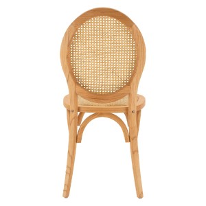 65843 ΚΑΡΕΚΛΑ ΞΥΛΙΝΗ TINSLEY ΜΕ ΟΒΑΛ ΠΛΑΤΗ ΚΑΙ ΠΛΕΞΗ RATTAN ΣΕ ΦΥΣΙΚΗ ΑΠΟΧΡΩΣΗ HM8745.01 45x50x97 εκ.
