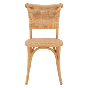 65861 ΚΑΡΕΚΛΑ ΞΥΛΙΝΗ LIBERTY ΜΕ ΠΛΕΞΗ RATTAN ΣΕ ΦΥΣΙΚΗ ΑΠΟΧΡΩΣΗ HM8752.01 49x54x89 εκ.
