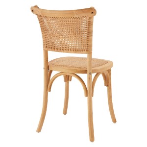 65861 ΚΑΡΕΚΛΑ ΞΥΛΙΝΗ LIBERTY ΜΕ ΠΛΕΞΗ RATTAN ΣΕ ΦΥΣΙΚΗ ΑΠΟΧΡΩΣΗ HM8752.01 49x54x89 εκ.
