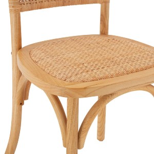 65861 ΚΑΡΕΚΛΑ ΞΥΛΙΝΗ LIBERTY ΜΕ ΠΛΕΞΗ RATTAN ΣΕ ΦΥΣΙΚΗ ΑΠΟΧΡΩΣΗ HM8752.01 49x54x89 εκ.