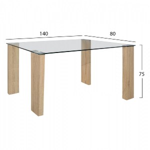 65929 ΣΕΤ ΤΡΑΠΕΖΑΡΙΑ 5ΤΜΧ ΜΕ ΤΡΑΠΕΖΙ MORGAN 140Χ80X75 & ΚΑΡΕΚΛΕΣ LADY ΜΠΕΖ HM11407