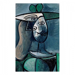 65978 ΠΙΝΑΚΑΣ ΤΥΠΟΥ WOMAN WITH GREEN HAT HM7193.01 45X70X3 εκ.