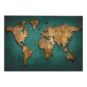 65990 ΠΙΝΑΚΑΣ ΚΑΜΒΑΣ WORLD MAP HM7197.01 100X3X70 εκ.