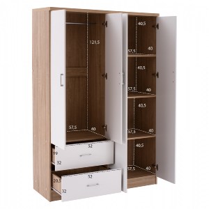 66207 ΝΤΟΥΛΑΠΑ 4ΦΥΛΛΗ ME 2 ΣΥΡΤΑΡΙΑ BLAKELY HM339.06 SONAMA ΛΕΥΚΗ 120Χ42,5Χ180,5 εκ.