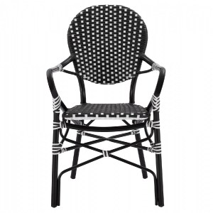 66396 ΠΟΛΥΘΡΟΝΑ ΑΛΟΥΜΙΝΙΟΥ BAMBOO LOOK ΜΕ ΜΑΥΡΟ ΛΕΥΚΟ WICKER HM5793.02 56X63X96Y εκ.