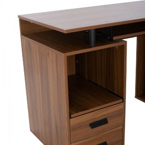 66516 ΓΡΑΦΕΙΟ ΜΕΛΑΜΙΝΗΣ STATUS HM2026.03 WALNUT 120Χ55Χ76 εκ.