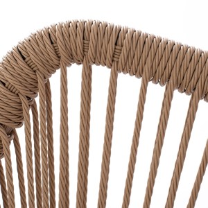 66682 ΠΟΛΥΘΡΟΝΑ ΑΛΟΥΜΙΝΙΟΥ NOJO HM5771.02 ΓΚΡΙ ΜΕ P.E.TWIST RATTAN ΜΠΕΖ 55x63x82Y εκ.