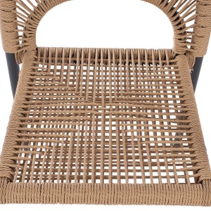 66682 ΠΟΛΥΘΡΟΝΑ ΑΛΟΥΜΙΝΙΟΥ NOJO HM5771.02 ΓΚΡΙ ΜΕ P.E.TWIST RATTAN ΜΠΕΖ 55x63x82Y εκ.