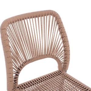 66812 ΚΑΡΕΚΛΑ ΑΛΟΥΜΙΝΙΟΥ ΓΚΡΙ ΜΕ P.E.TWIST RATTAN ΜΠΕΖ HM5770.02 45x63x82Υ εκ.