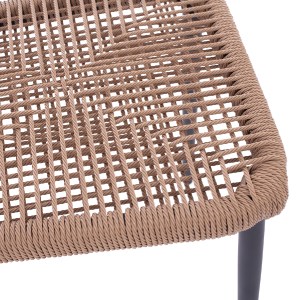66812 ΚΑΡΕΚΛΑ ΑΛΟΥΜΙΝΙΟΥ ΓΚΡΙ ΜΕ P.E.TWIST RATTAN ΜΠΕΖ HM5770.02 45x63x82Υ εκ.