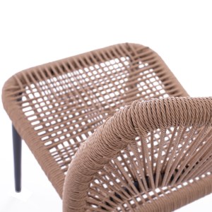 66812 ΚΑΡΕΚΛΑ ΑΛΟΥΜΙΝΙΟΥ ΓΚΡΙ ΜΕ P.E.TWIST RATTAN ΜΠΕΖ HM5770.02 45x63x82Υ εκ.
