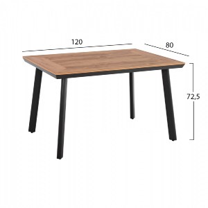 66856 ΣΕΤ ΤΡΑΠΕΖΑΡΙΑΣ 5ΤΜΧ ΤΡΑΠΕΖΙ ΑΝΘΡΑΚΙ 120x80 ΚΑΙ ΠΟΛΥΘΡΟΝΑ ΜΕ ΣΧΟΙΝΙ HM11535.02
