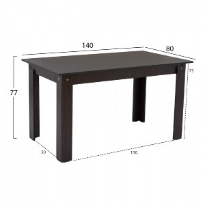 66891 ΤΡΑΠΕΖΙ ΚΟΥΖΙΝΑΣ KELVIN 140x80x77Υεκ. WENGE HM2429.02