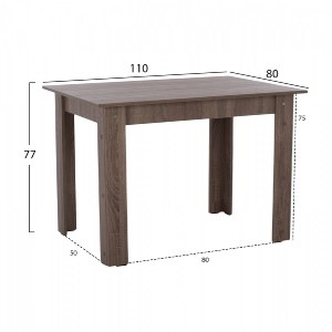 66919 ΤΡΑΠΕΖΙ ΚΟΥΖΙΝΑΣ ADLER 110x80x77Υεκ. SONAMA OAK TRUFFLE HM2428.05