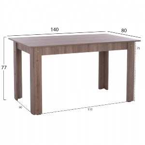 66920 ΤΡΑΠΕΖΙ ΚΟΥΖΙΝΑΣ KELVIN 140x80x77Υ εκ. SONAMA OAK TRUFFLE HM2429.05