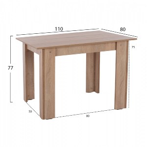 66942 ΤΡΑΠΕΖΙ ΚΟΥΖΙΝΑΣ 110x80x77Υεκ. SONAMA OAK HM2428.01